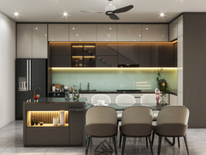 tủ bếp đẹp, bàn đảo hiện đại